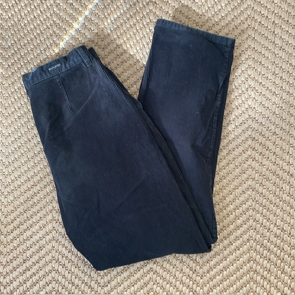 Woolrich - Classic Highrise Corduroy Wide Legged Pants - Black - 10
